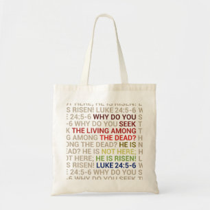 Hij is Opgestaan Tote Bag