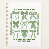 Hij is opgestaan uit de Pasen Bloemen Coquette Bow Planner (Voorkant)