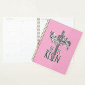 Hij Is Opgewekt Bloemkruis Planner (Display)