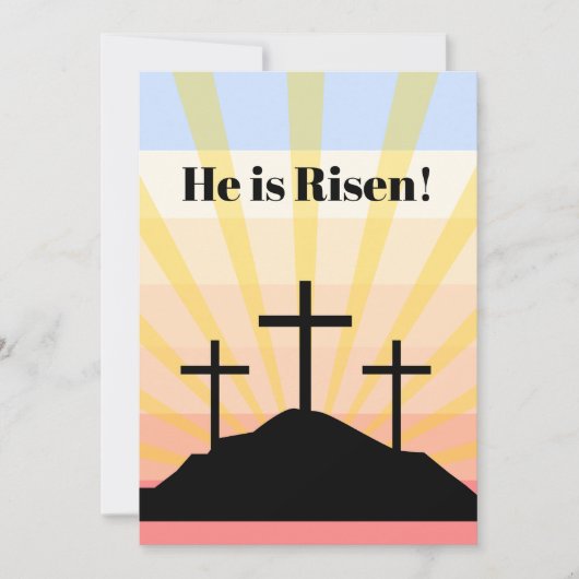 Hij is Opgewekt Feestdagenkaart (Voorkant)