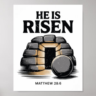 Hij Is Opgewekt Jezus Opstanding Pasen Dag Outfit Poster