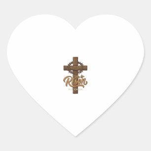 Hij Is Opgewekt Kruis Kroon Van Doornen Christelij Hart Sticker