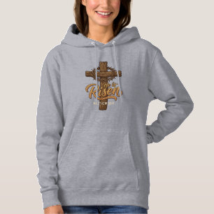 Hij Is Opgewekt Kruis Kroon Van Doornen Christelij Hoodie