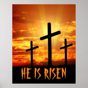 Hij Is Opgewekt Matteüs 28:6 Pasen Poster