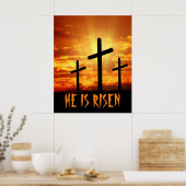Hij Is Opgewekt Matteüs 28:6 Pasen Poster (Keuken)
