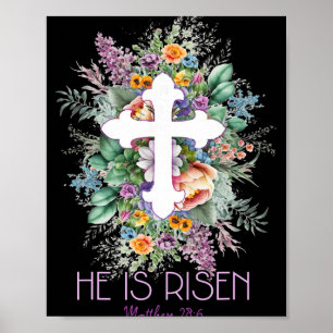 Hij Is Opgewekt Mattheüs 286 Jezus Pasen Goede Vri Poster
