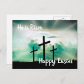 Hij is opgewekt met een gelukkig Pasen Feestdagenkaart (Voorkant / Achterkant)