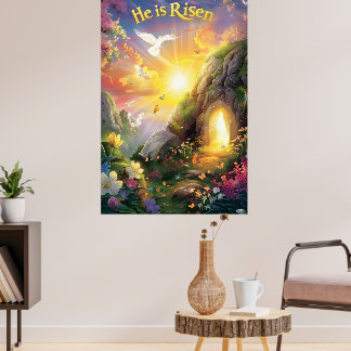 Hij Is Opgewekt — Paasopstanding —  Lukas 24:6 Poster