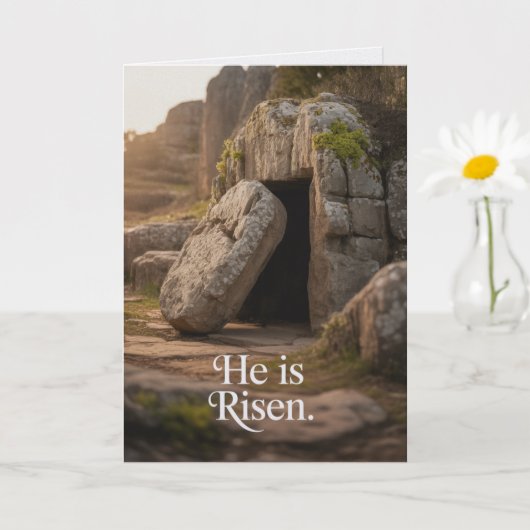 Hij Is Opgewekt Pasen Bulk Kerk Groetkaarten Kaart (Kleine Plant)