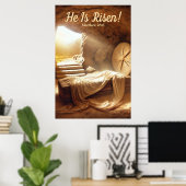 Hij Is Opgewekt! Pasen Poster (Thuiskantoor)