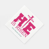 Hij is Opgewekt! Pasen Servet (Hoek)
