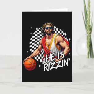Hij Is Opgewekt Rizzin' Pasen Jezus Christelijk Ge Kaart