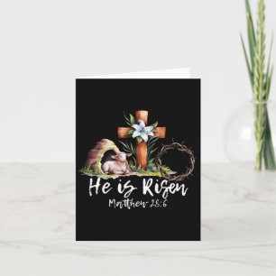 Hij Is Opgewekt Schaap Lam Kruis Jezus Christelijk Kaart