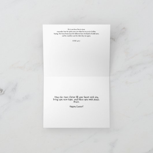 Hij Is Opgewekt Vlinders Sering Paars Pasen Feestdagen Kaart (Binnen)