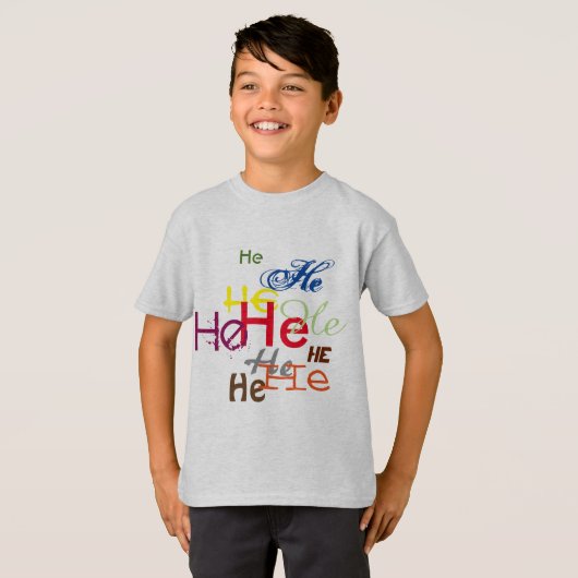 Hij is overal t-shirt (Voorkant volledig)