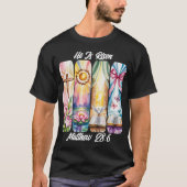 Hij is Paashoop zwart T-shirt (Voorkant)
