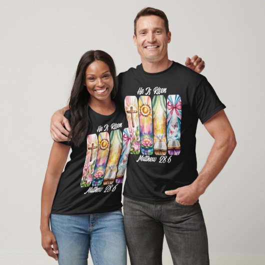 Hij is Paashoop zwart T-shirt (Unisex)