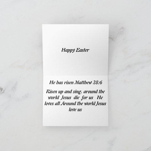 Hij is paasmager. kaart (Binnen)