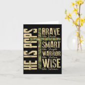 Hij Is Ps Camo Religieuze Vaderdag Christelijke Va Kaart (Gele Bloem)