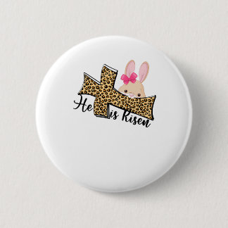 Hij is raster, Christelijk Pasen voor vrouwen Ronde Button 5,7 Cm