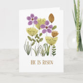 Hij is razen paasbloemen Kaart (Voorkant)
