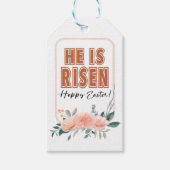 Hij is Religieus paasforaal Label Cadeaulabel (Voorkant)