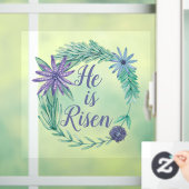 Hij is Religieus paasmaanPaars Raamsticker (Huis)