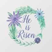 Hij is Religieus paasmaanPaars Raamsticker (Vel)