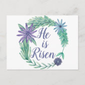 Hij is Religieuze paasgriep Briefkaart (Voorkant)