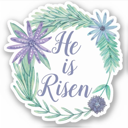 Hij is Religieuze paasgriep Christelijk Sticker (Voorkant)