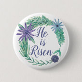 Hij is Religieuze paasgriep Ronde Button 5,7 Cm (Voorkant)