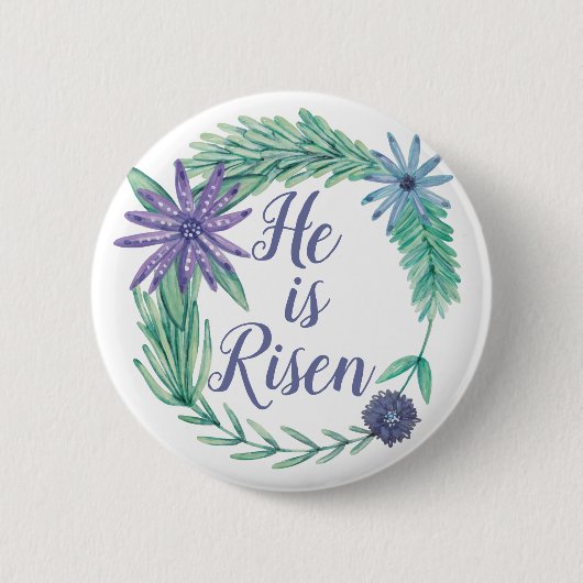 Hij is Religieuze paasgriep Ronde Button 5,7 Cm (Voorkant)
