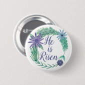 Hij is Religieuze paasgriep Ronde Button 5,7 Cm (Voorkant /achterkant)
