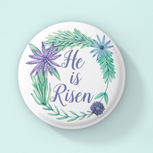 Hij is Religieuze paasgriep Ronde Button 5,7 Cm