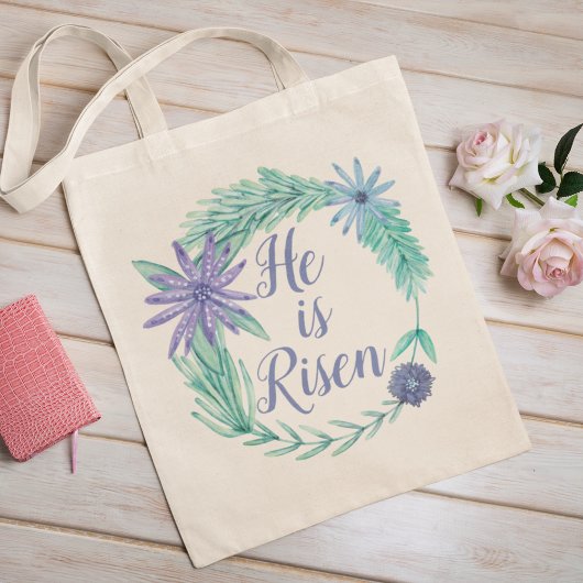 Hij is Religieuze paasgriep Tote Bag