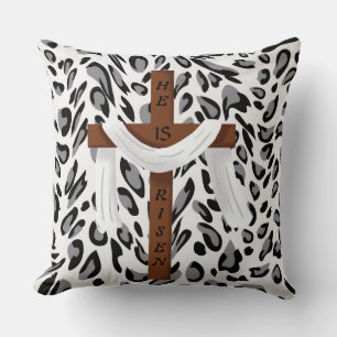 Hij is Risen Animal Print PIllow Kussen