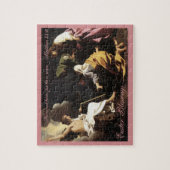 Hij is Risen Bijbel Verse Religieus Christelijk Pa Legpuzzel (Verticaal)