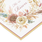 Hij is Risen boho bloemenkrans Pasen Korte Tafelloper (Hoek)