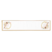 Hij is Risen boho bloemenkrans Pasen Korte Tafelloper (Horizontaal)