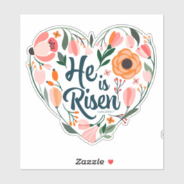 Hij is Risen Boho Christelijk Heart Motif Inspirat Sticker