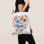 Hij is Risen Boho Christelijk Heart Motif Inspirat Tote Bag (Dichtbij)
