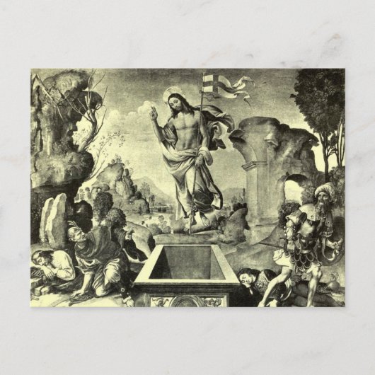 Hij is Risen. Briefkaart (Voorkant)