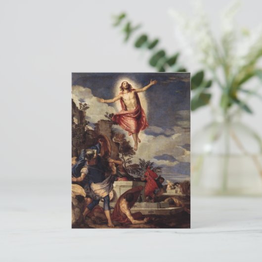 Hij is Risen. Briefkaart (Staand voorkant)
