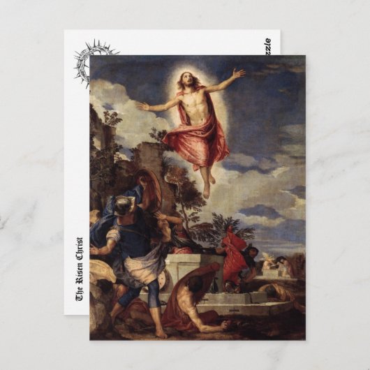 Hij is Risen. Briefkaart (Voorkant / Achterkant)