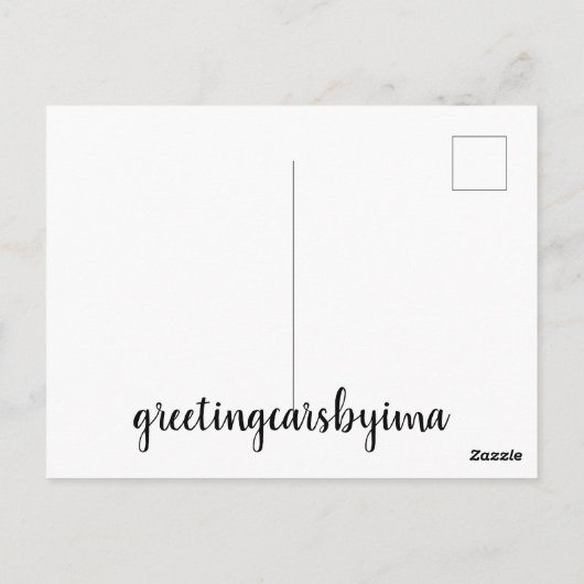 Hij is Risen. Briefkaart (Achterkant)