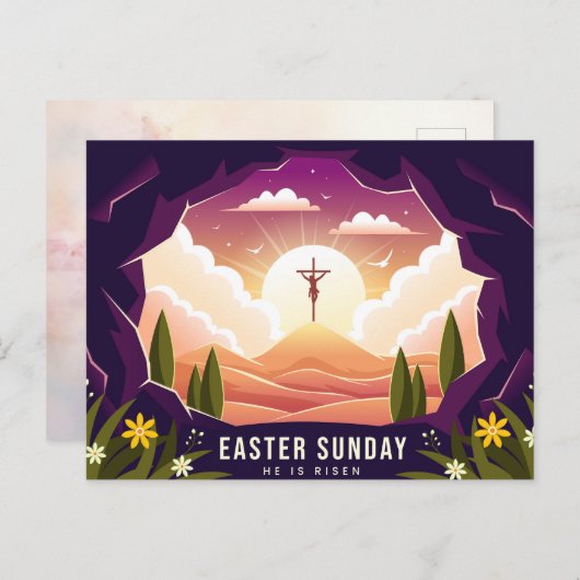 Hij is Risen Briefkaart (Voorkant / Achterkant)