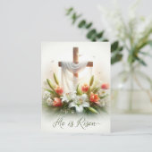 Hij is Risen Briefkaart (Staand voorkant)
