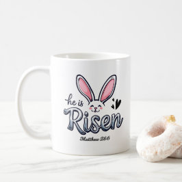 Hij is Risen Bunny Happy Easter Koffiemok