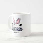 Hij is Risen Bunny Happy Easter Koffiemok (Voorkant links)