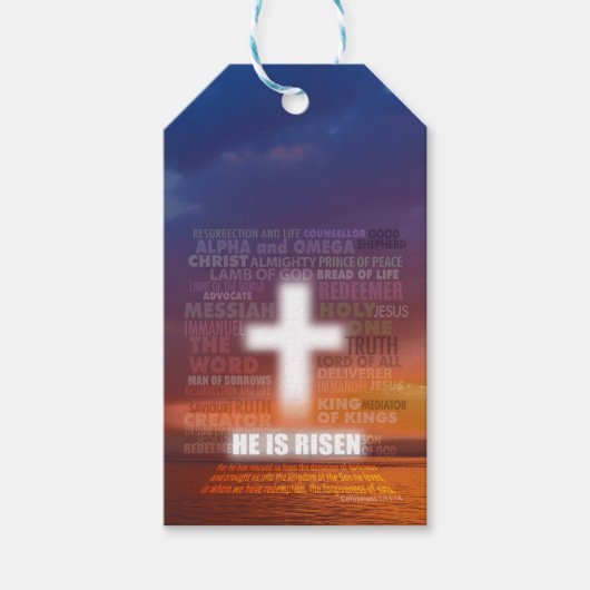 Hij is Risen Cadeaulabel (Voorkant)